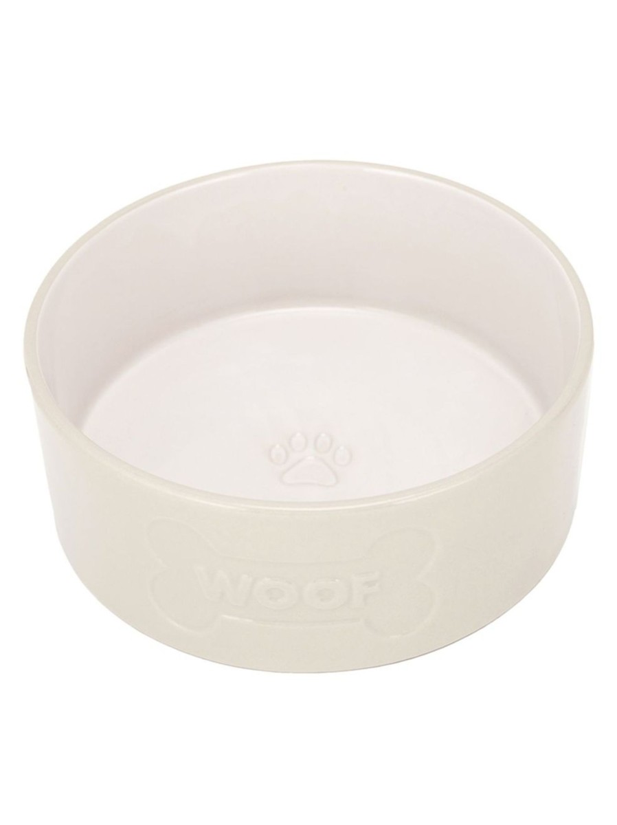 Pets Anko | Ceramic Debossed Dog Bowl - Large