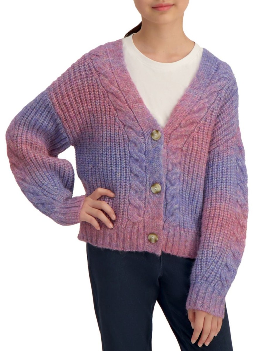 Kids & Baby Anko Girls | Girl'S Gradient-Knit Cardigan