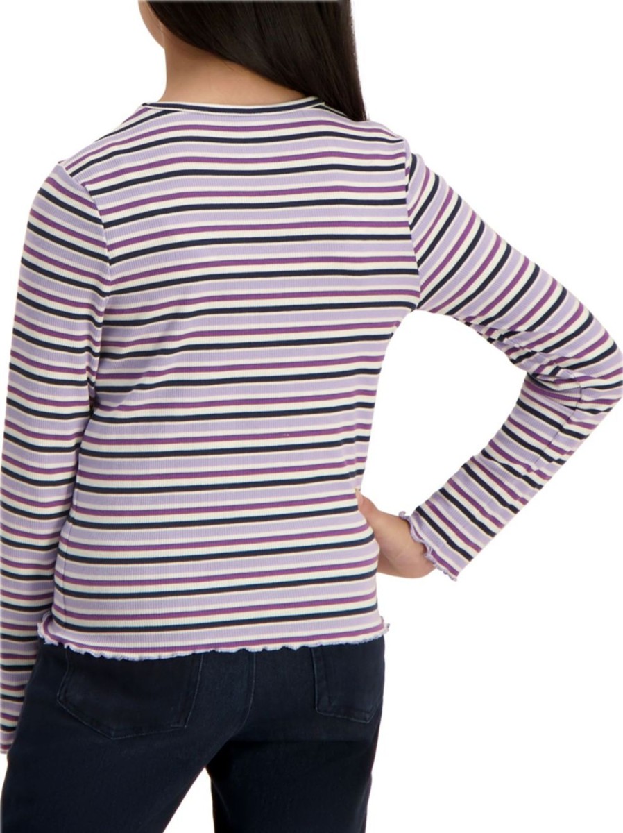 Kids & Baby Anko Girls | Girl'S Striped Rib-Knit Top