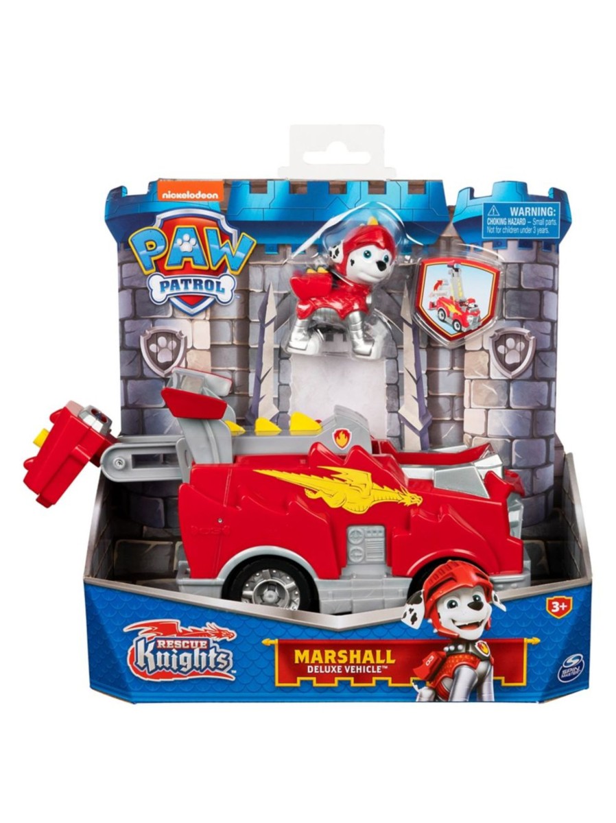 Toys Paw Patrol Trains & Vehicles | Rescue Knights Marshall Transforming Toy Car And Collectible Action Figure