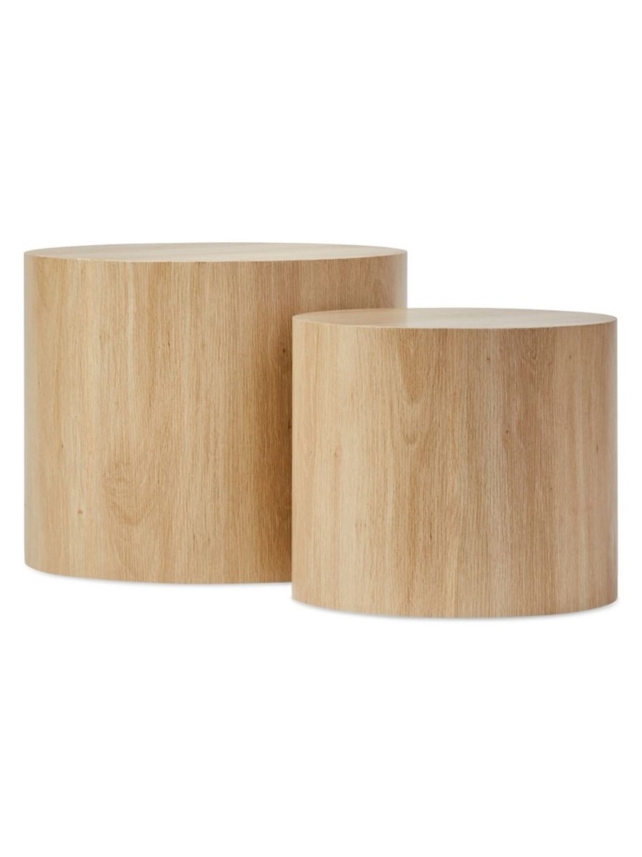 Home Living Anko Living Room Furniture | Set Of 2 Oak-Look Tables