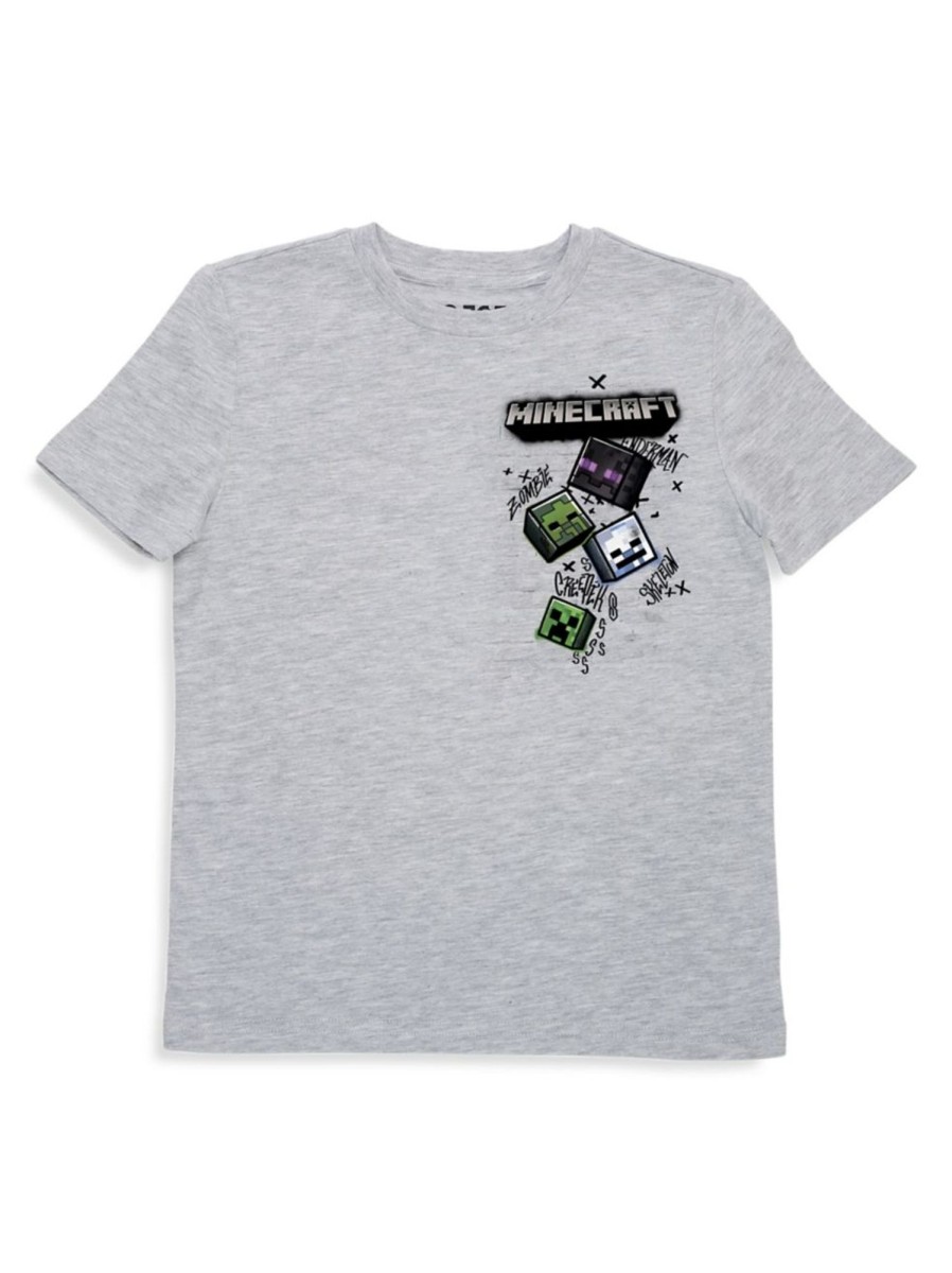 Kids & Baby Minecraft | Boy'S Minecraft Graffiti Heads Graphic T-Shirt