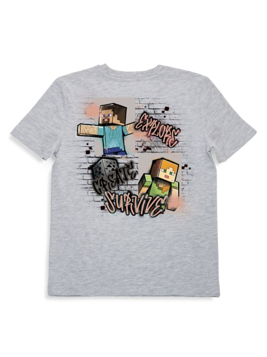 Kids & Baby Minecraft | Boy'S Minecraft Graffiti Heads Graphic T-Shirt