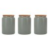 Home Living Anko Utensils & Organization | 3-Piece Stoneware Canisters Set