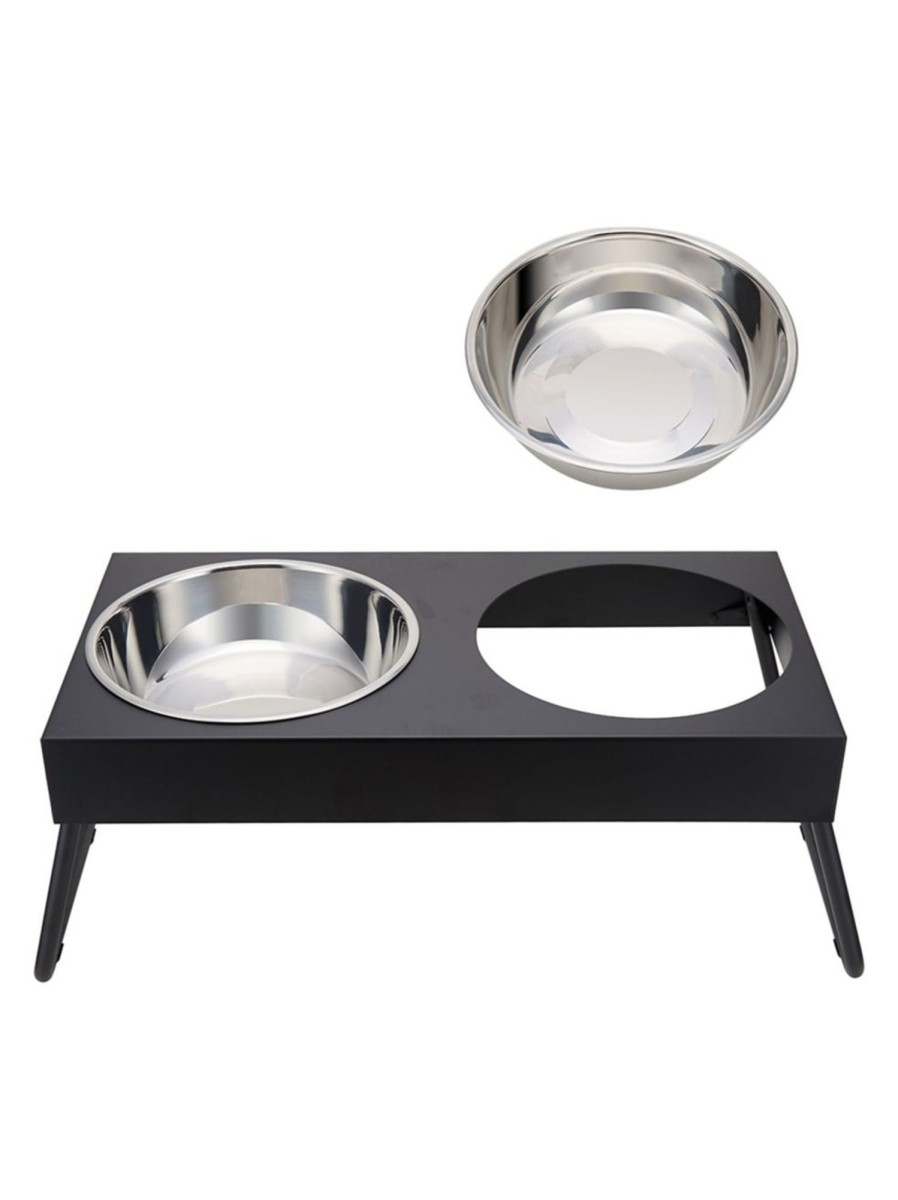 Pets Anko | Twin Pet Bowl Elevated Folding Ensemble - Extra Large