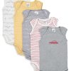 Kids & Baby Anko | Baby'S 5-Pack Print Organic Cotton Sleeveless Bodysuits