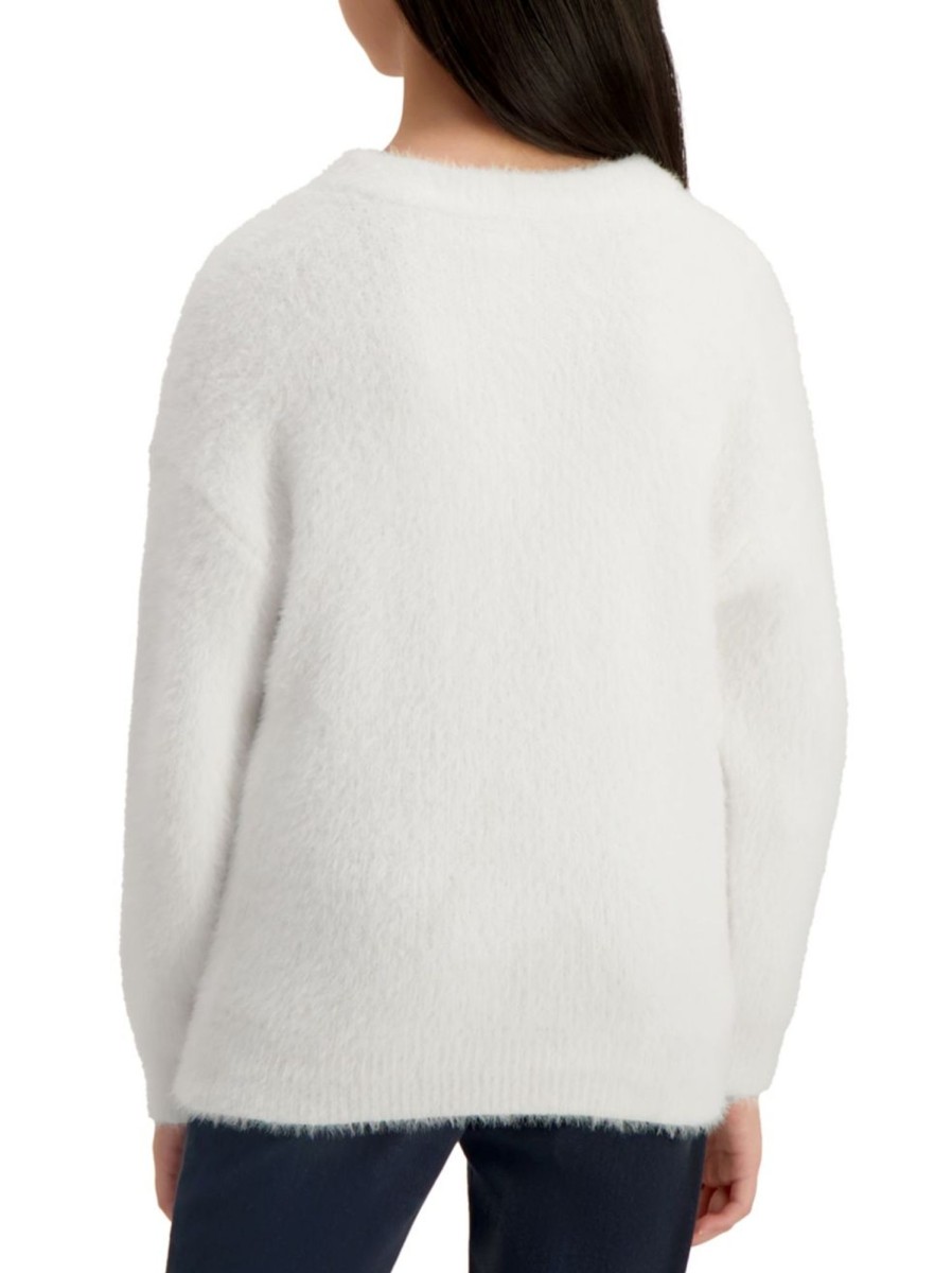 Kids & Baby Anko Girls | Girl'S Cozy Knit Faux Fur Sweater