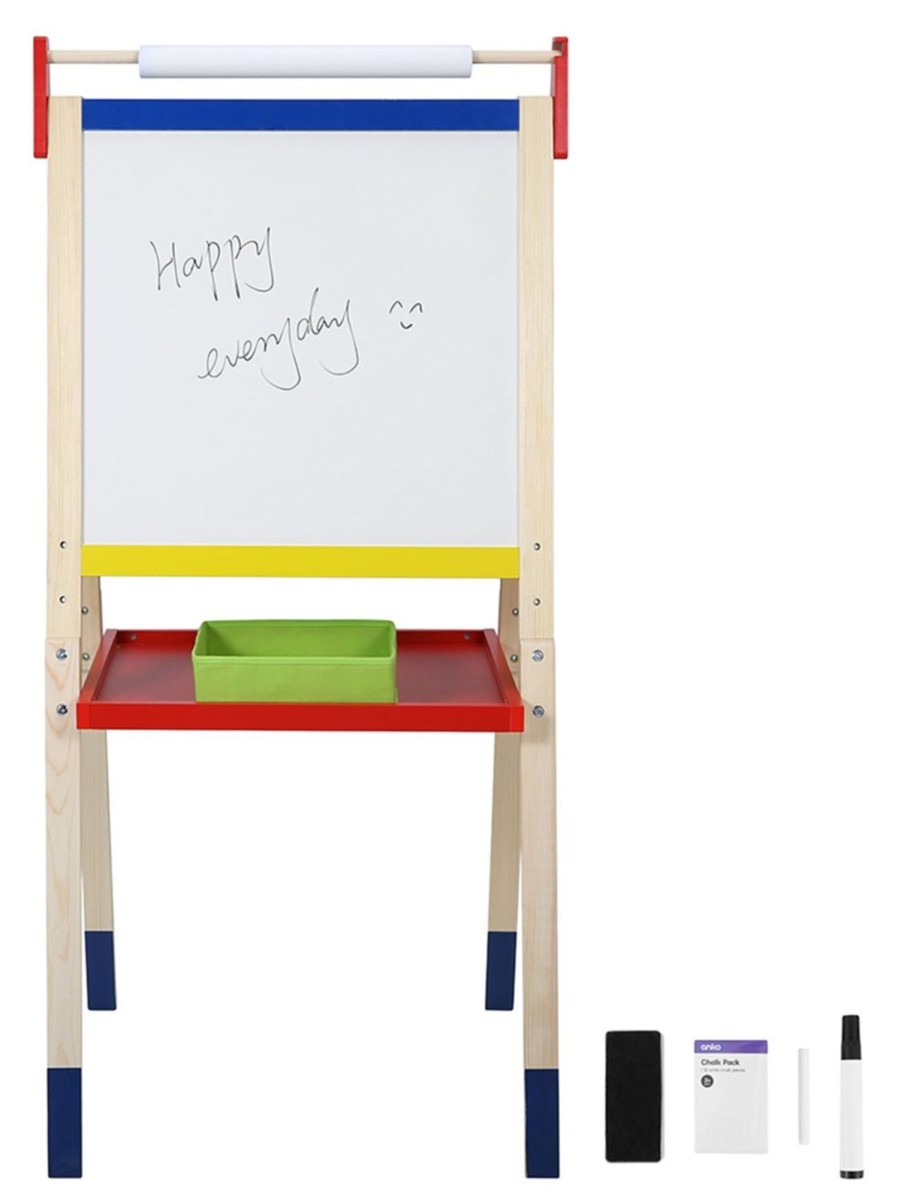 Toys Anko Arts & Crafts | 3-In-1 Wooden Art Easel With Paper