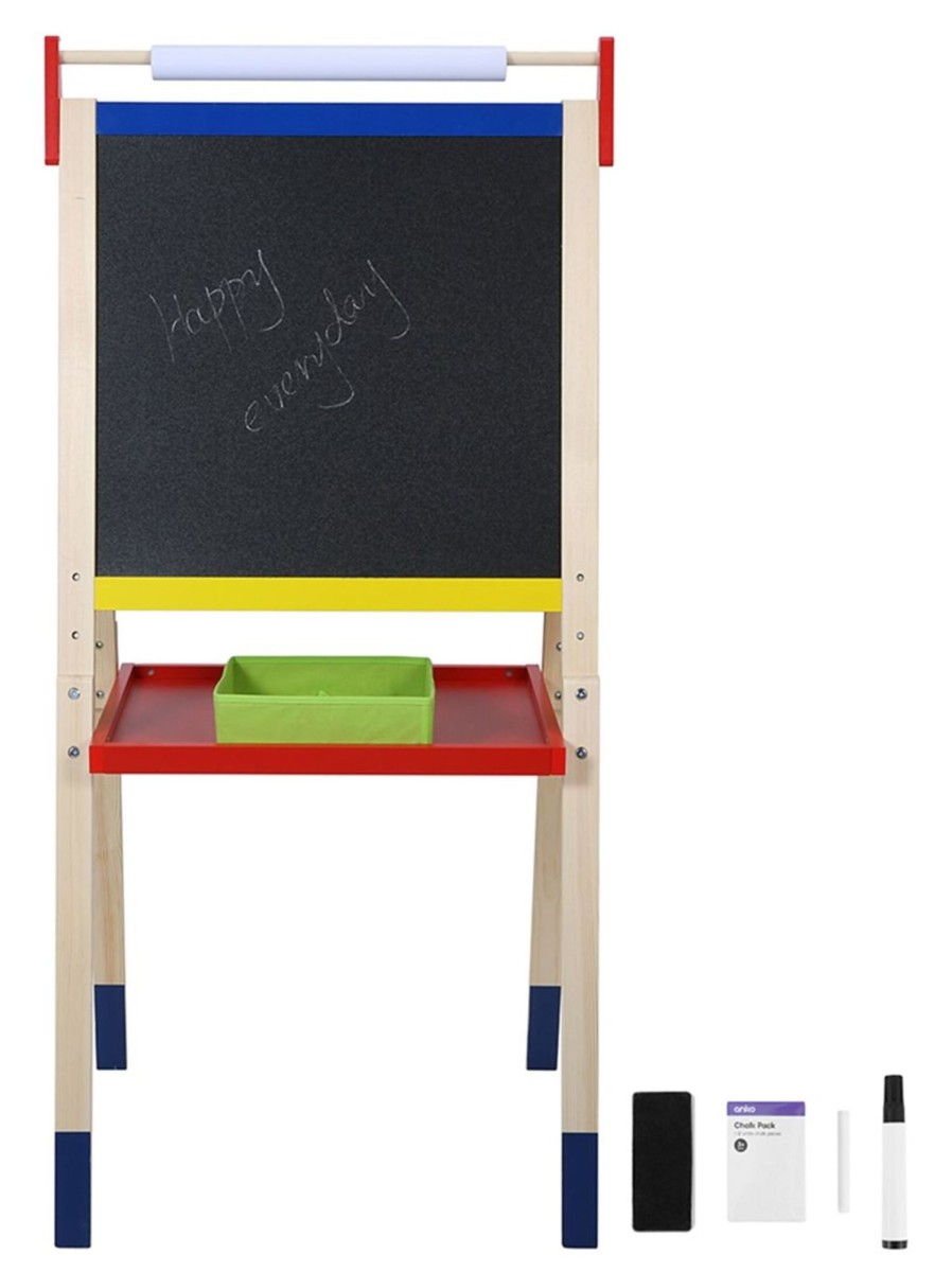 Toys Anko Arts & Crafts | 3-In-1 Wooden Art Easel With Paper