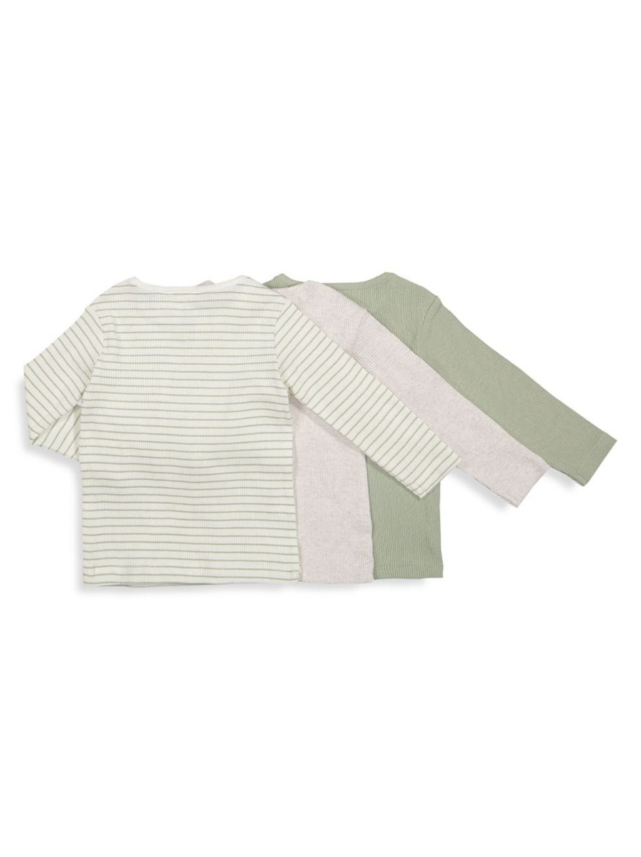 Kids & Baby Anko | Baby Boy'S 3-Piece Ribbed Organic Cotton T-Shirt Set