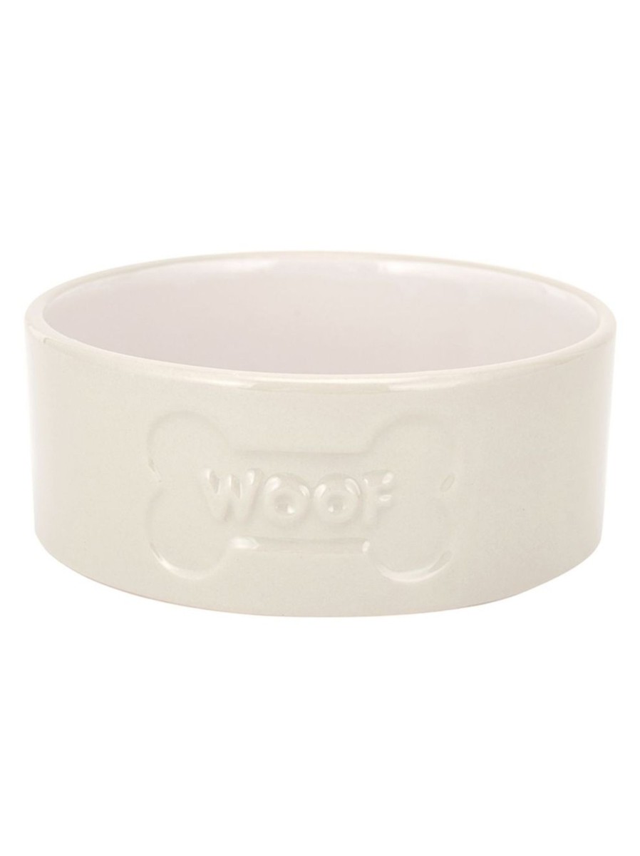 Pets Anko | Ceramic Debossed Dog Bowl - Medium