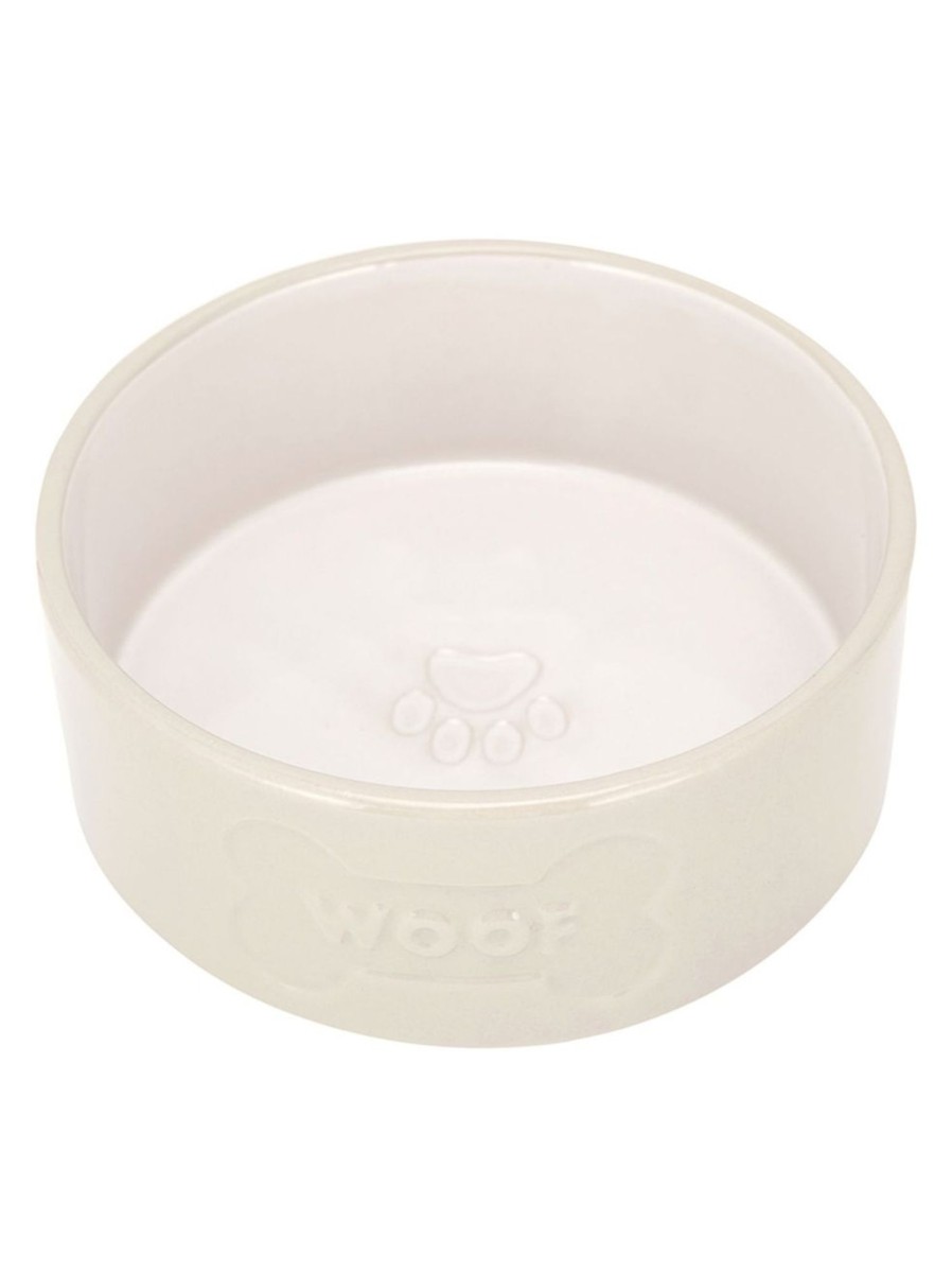 Pets Anko | Ceramic Debossed Dog Bowl - Medium