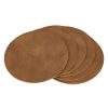 Home Living Anko Drinkware | 6-Piece Leather-Look Round Coaster Set