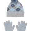 Kids & Baby Anko Girls | Kid'S Argyle Toque & Gloves Set