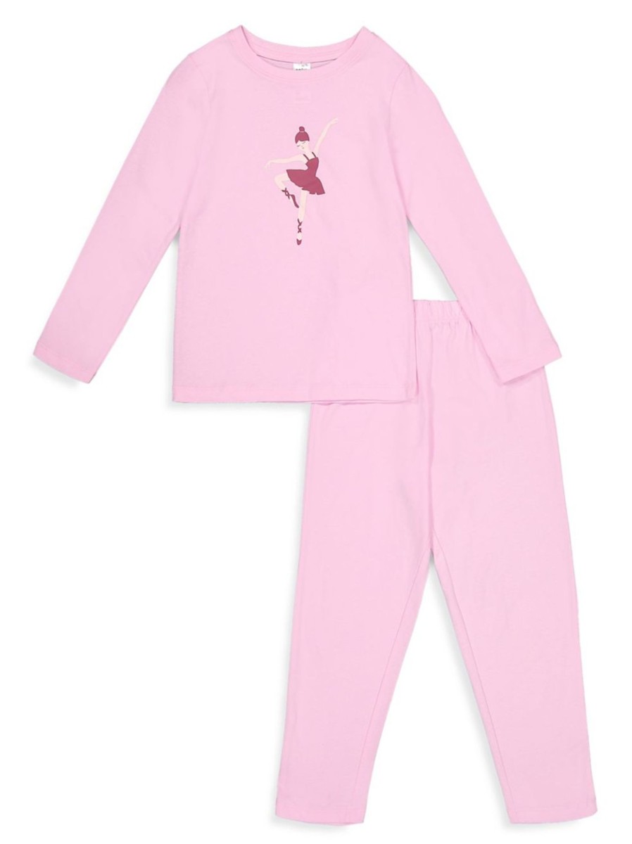 Kids & Baby Anko Toddler Girls | Little Girl'S 2-Piece Knit Pyjama Set