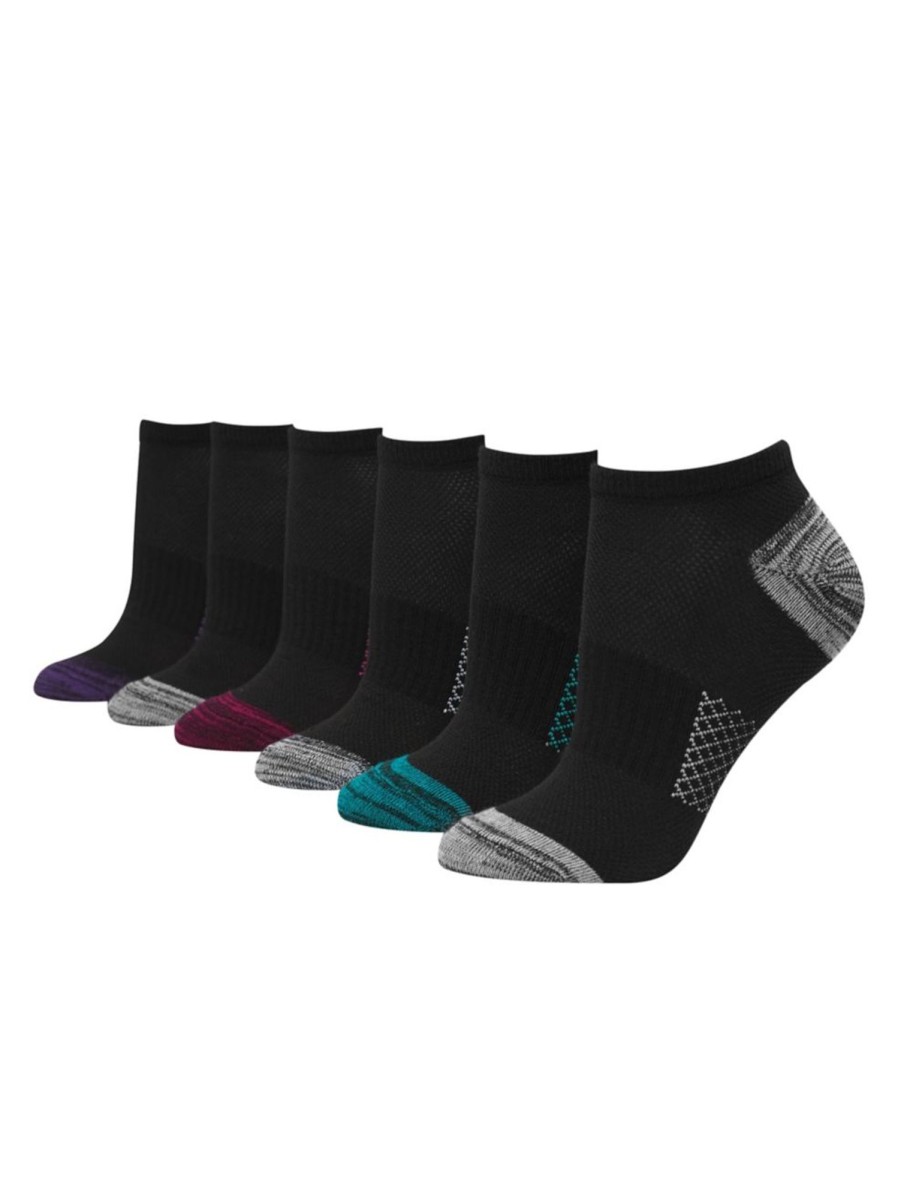 Men & Women Hanes Socks | Women'S 6-Pair X-Temp 2.0 Breathable No-Show Socks