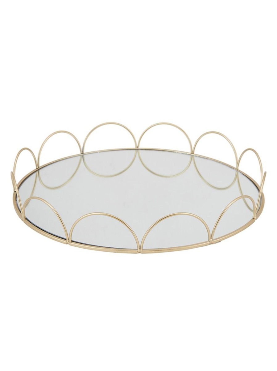 Home Living Anko Decorative Accents | Brass Look Mirrored Tray