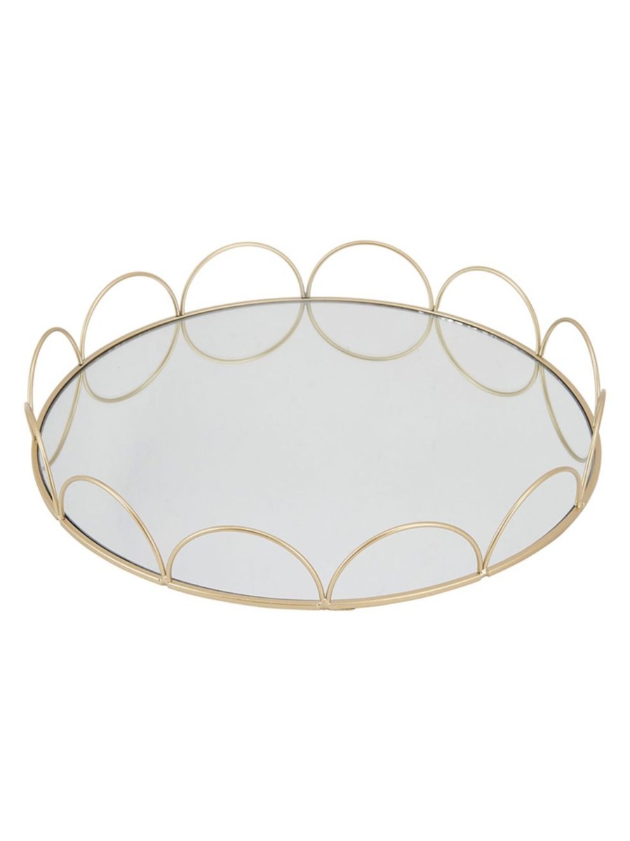 Home Living Anko Decorative Accents | Brass Look Mirrored Tray