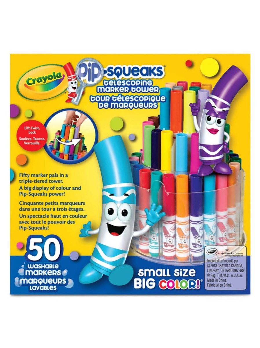 Toys Crayola Arts & Crafts | Pip-Squeaks Telescoping Marker Tower