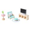 Toys Anko Pretend Play & Dress Up | 8-Piece Wooden Doll House Living Room Furniture Play Set