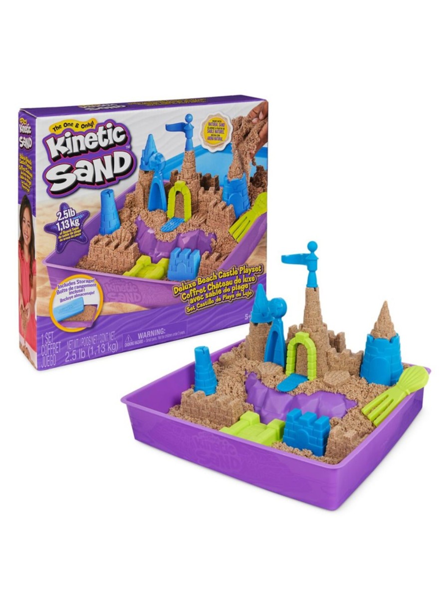 Toys Kinetic Sand Action Figures | Kinetic Sand Deluxe Beach Castle Play Set