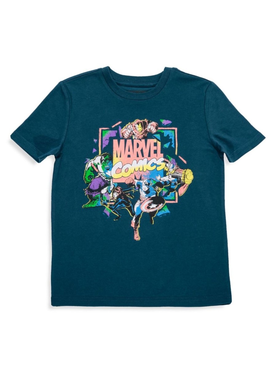 Kids & Baby Marvel Boys | Boy'S Marvel Bright Pop Logo Group Graphic T-Shirt