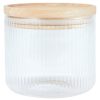 Home Living Anko Utensils & Organization | Small Ribbed Glass Canister