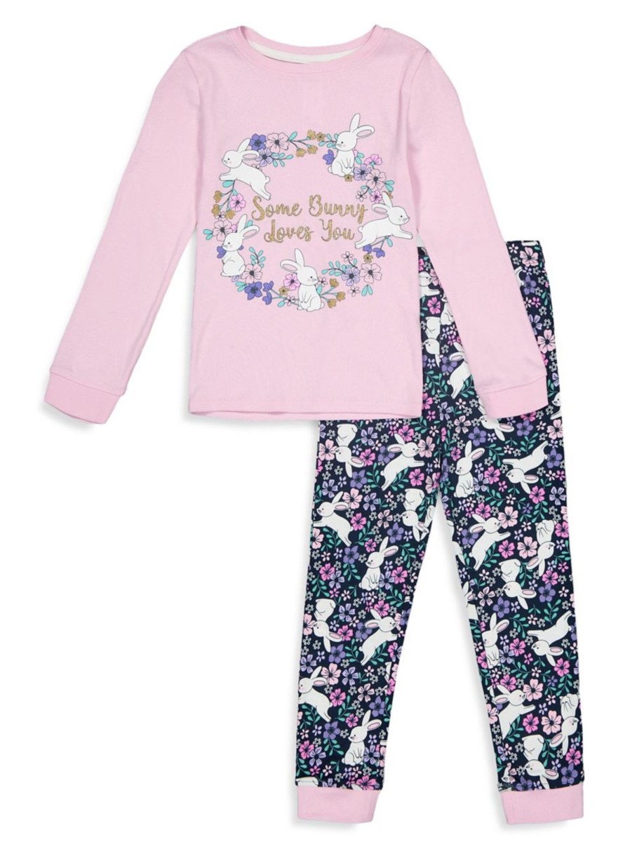 Kids & Baby Anko Toddler Girls | Little Girl'S 2-Piece Graphic-Print Pyjama Set