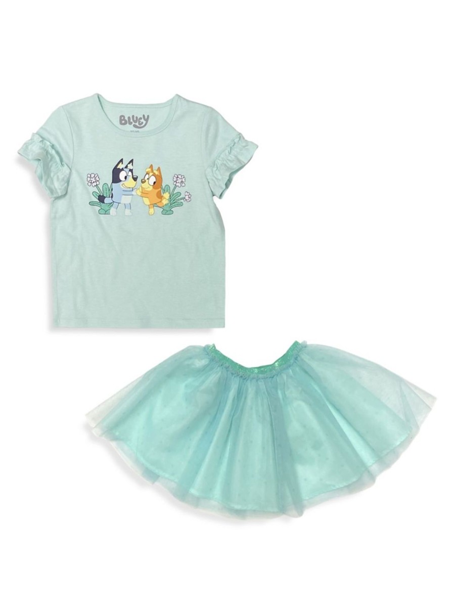 Kids & Baby Bluey | Little Girl'S 2-Piece Sweet Moments Top & Tulle Skirt Set