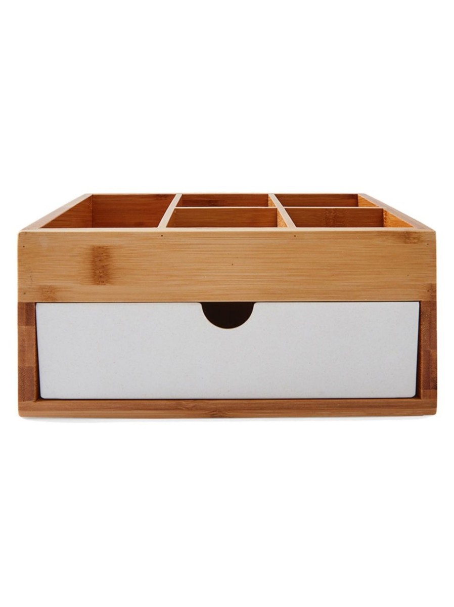 Home Living Anko Bathroom Storage & Accessories | Bamboo Organizer With Drawer