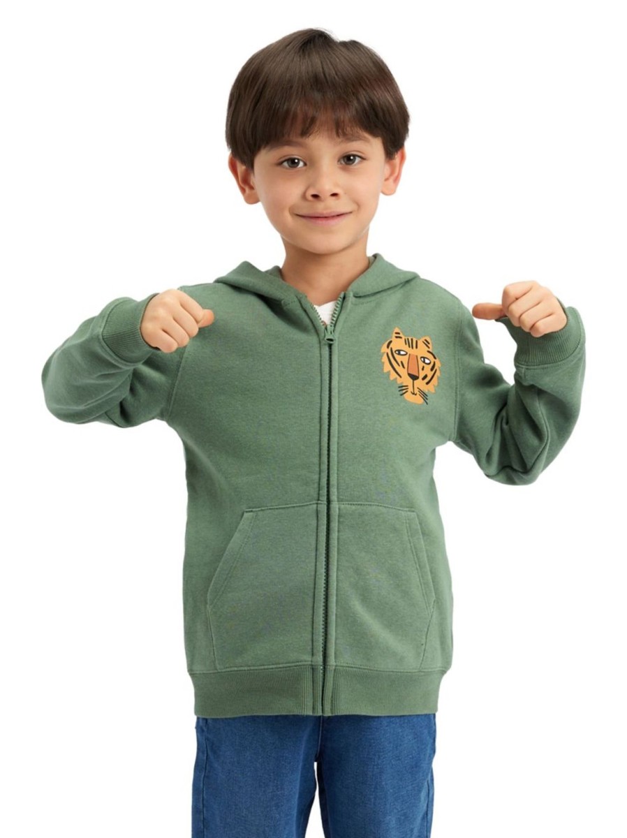 Kids & Baby Anko Toddler Boys | Little Boy'S Printed Zip-Through Hoodie