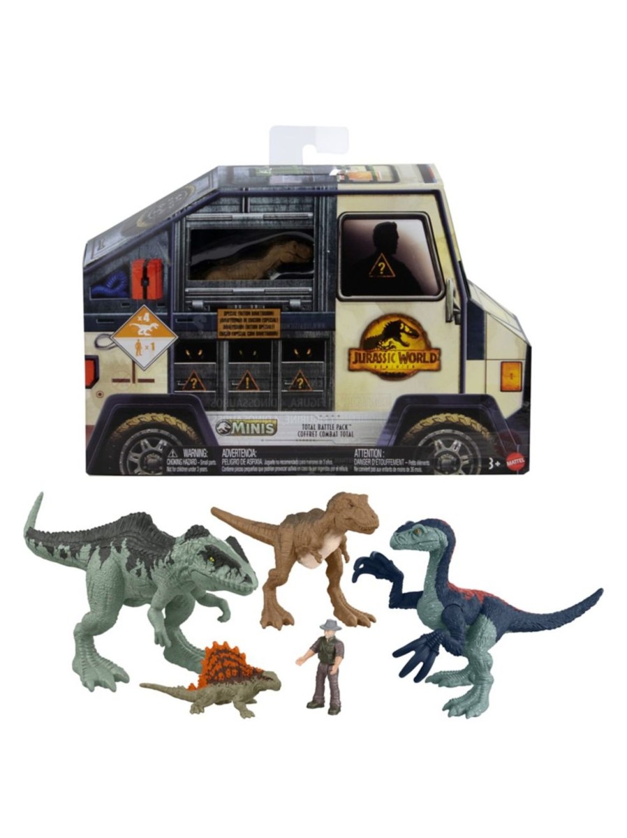 Toys Jurassic World Action Figures | 5-Piece Minis Multipack Total Battle Pack Figures