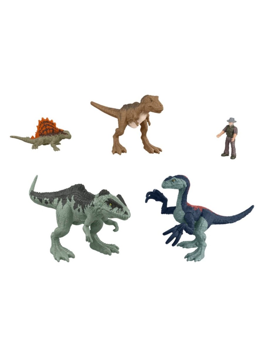 Toys Jurassic World Action Figures | 5-Piece Minis Multipack Total Battle Pack Figures