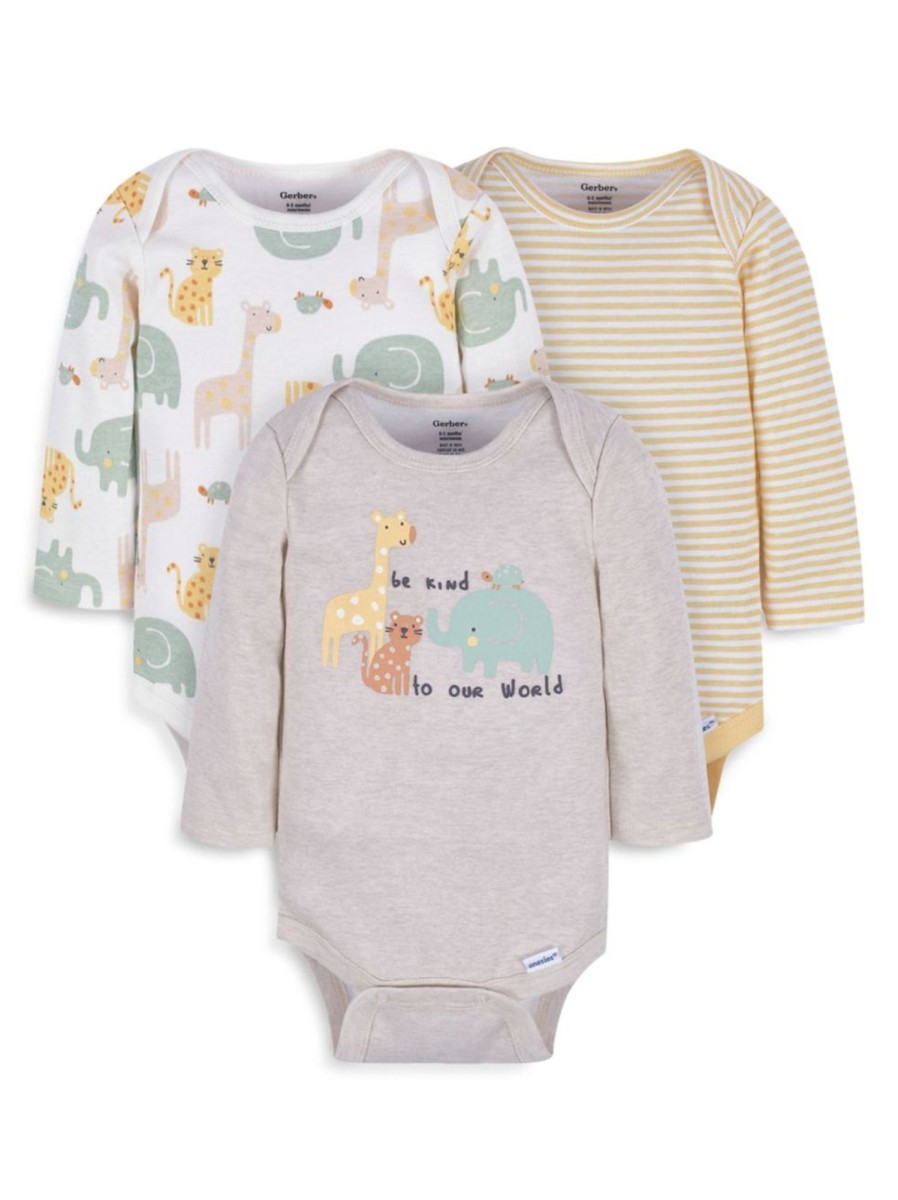 Kids & Baby Gerber | Baby'S 3-Pack Be Kind Onesies Bodysuits