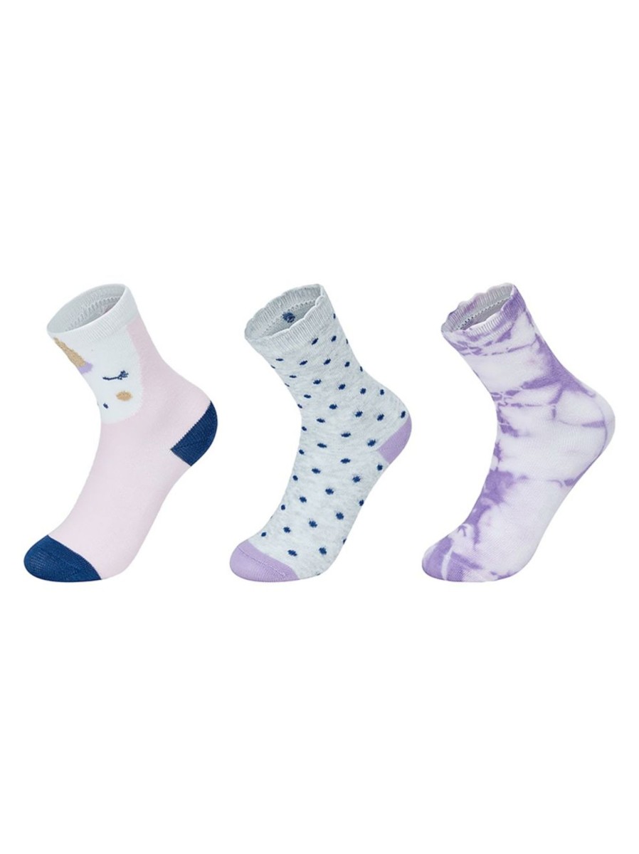 Kids & Baby Anko Underwear & Socks | Kid'S 3-Pair Patterned Crew Socks Pack