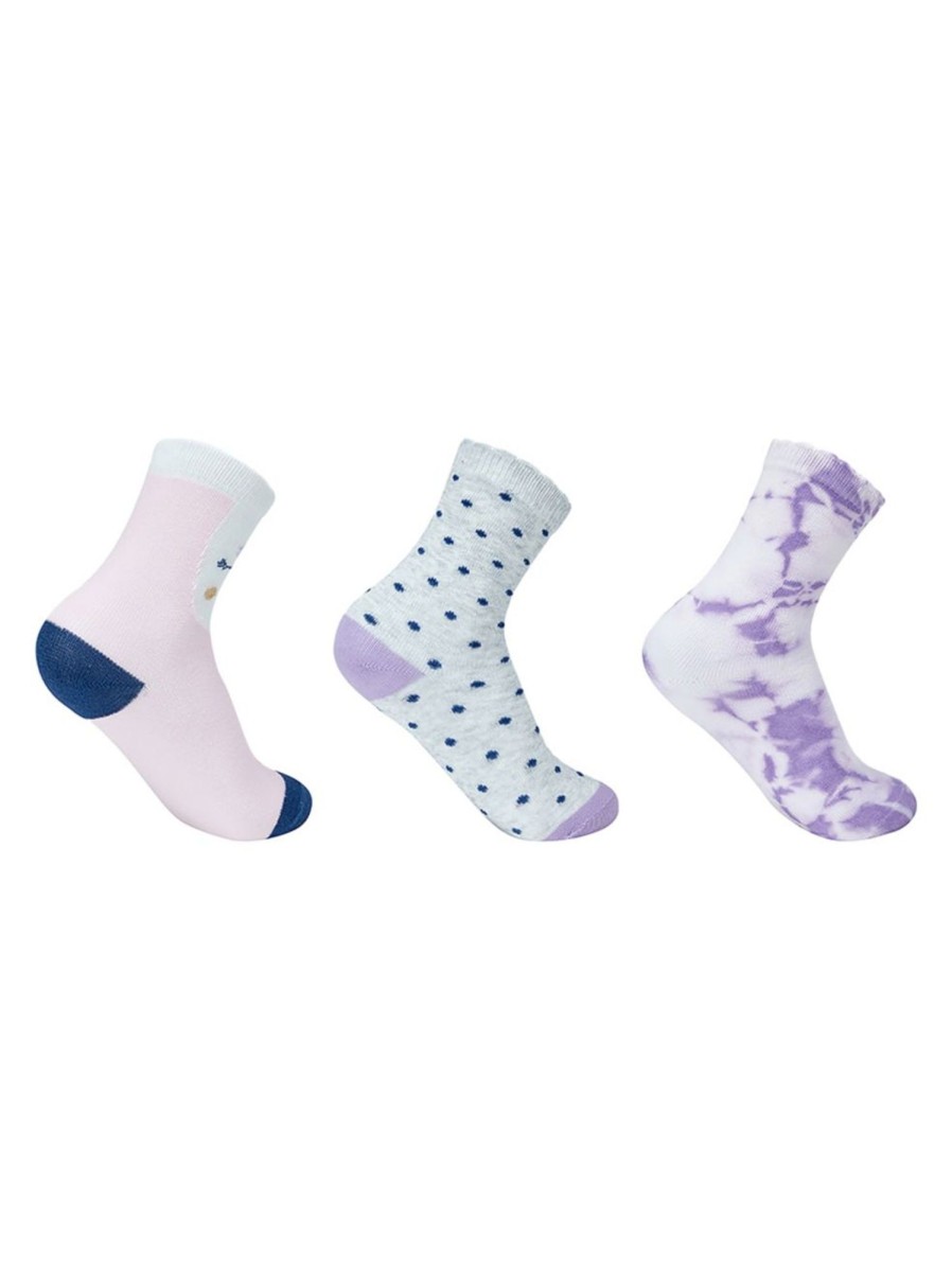 Kids & Baby Anko Underwear & Socks | Kid'S 3-Pair Patterned Crew Socks Pack