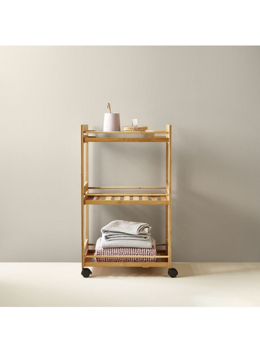 Home Living Anko Bathroom Storage & Accessories | Bamboo Trolley