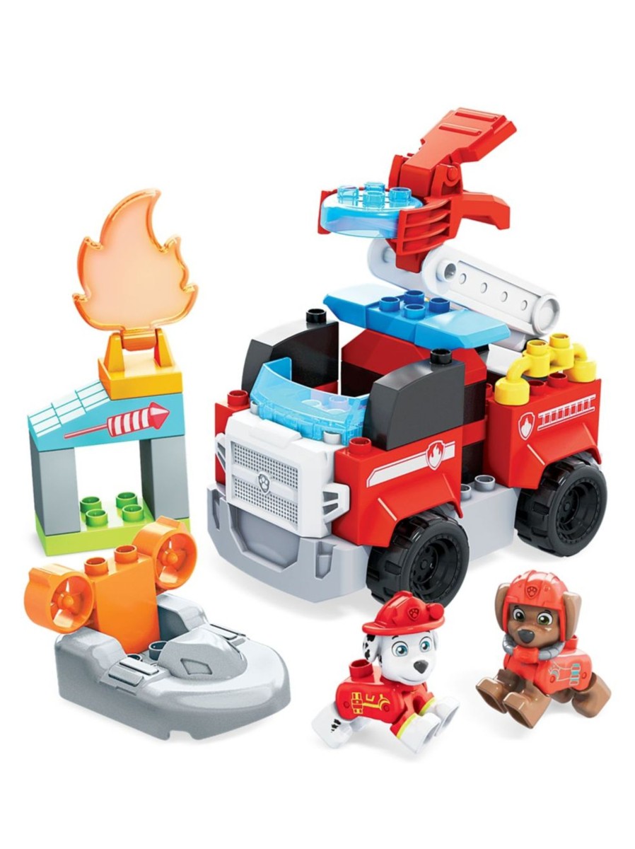 Toys Paw Patrol Trains & Vehicles | Mega Bloks Marshall'S City Fire Rescue Set