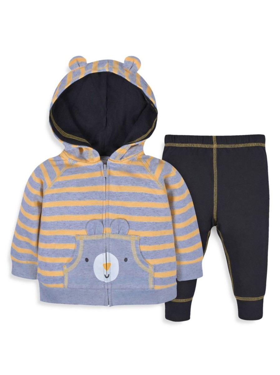 Kids & Baby Gerber | Baby'S 2-Piece Bear Hoodie And Joggers Set