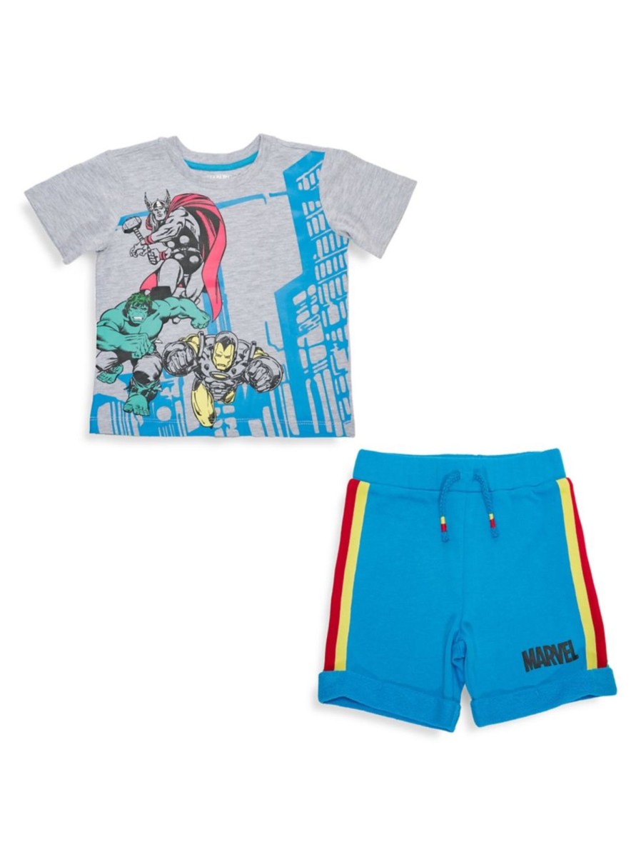 Kids & Baby Marvel | Little Boy'S Marvel City 2-Piece T-Shirt And Shorts Set