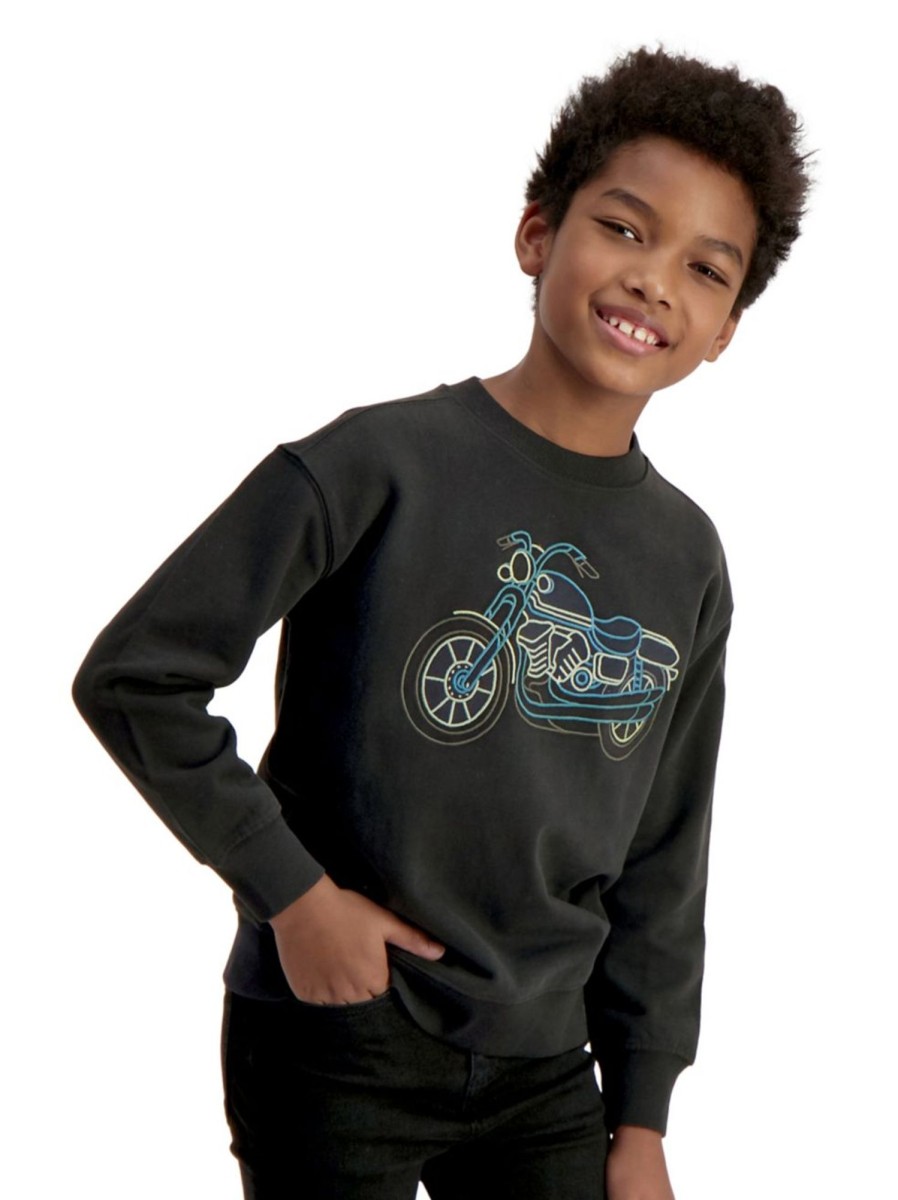 Kids & Baby Anko Boys | Boy'S Embroidered Crewneck Sweatshirt