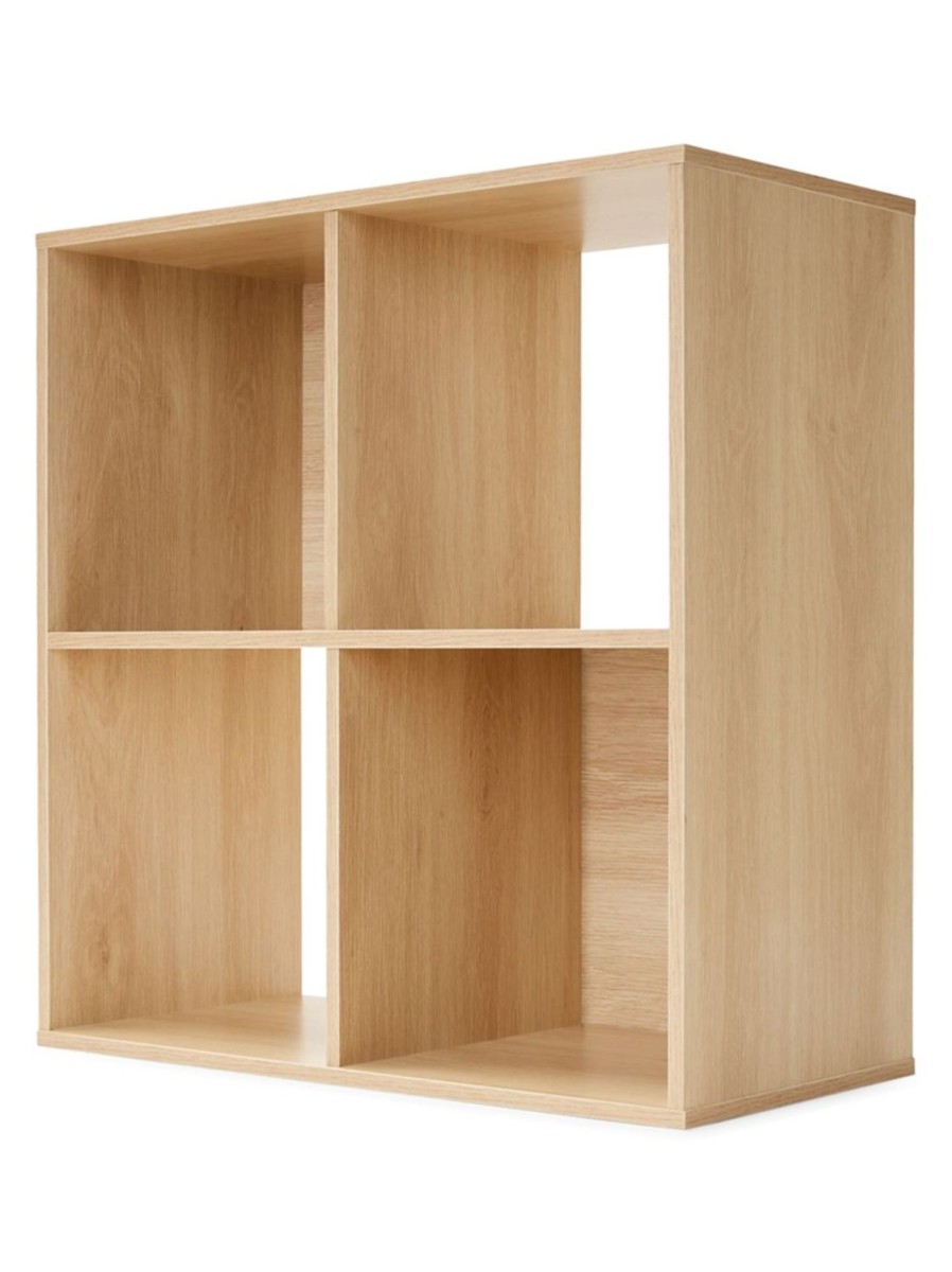 Home Living Anko Home Office Furniture | Oak-Look 4-Cube Unit