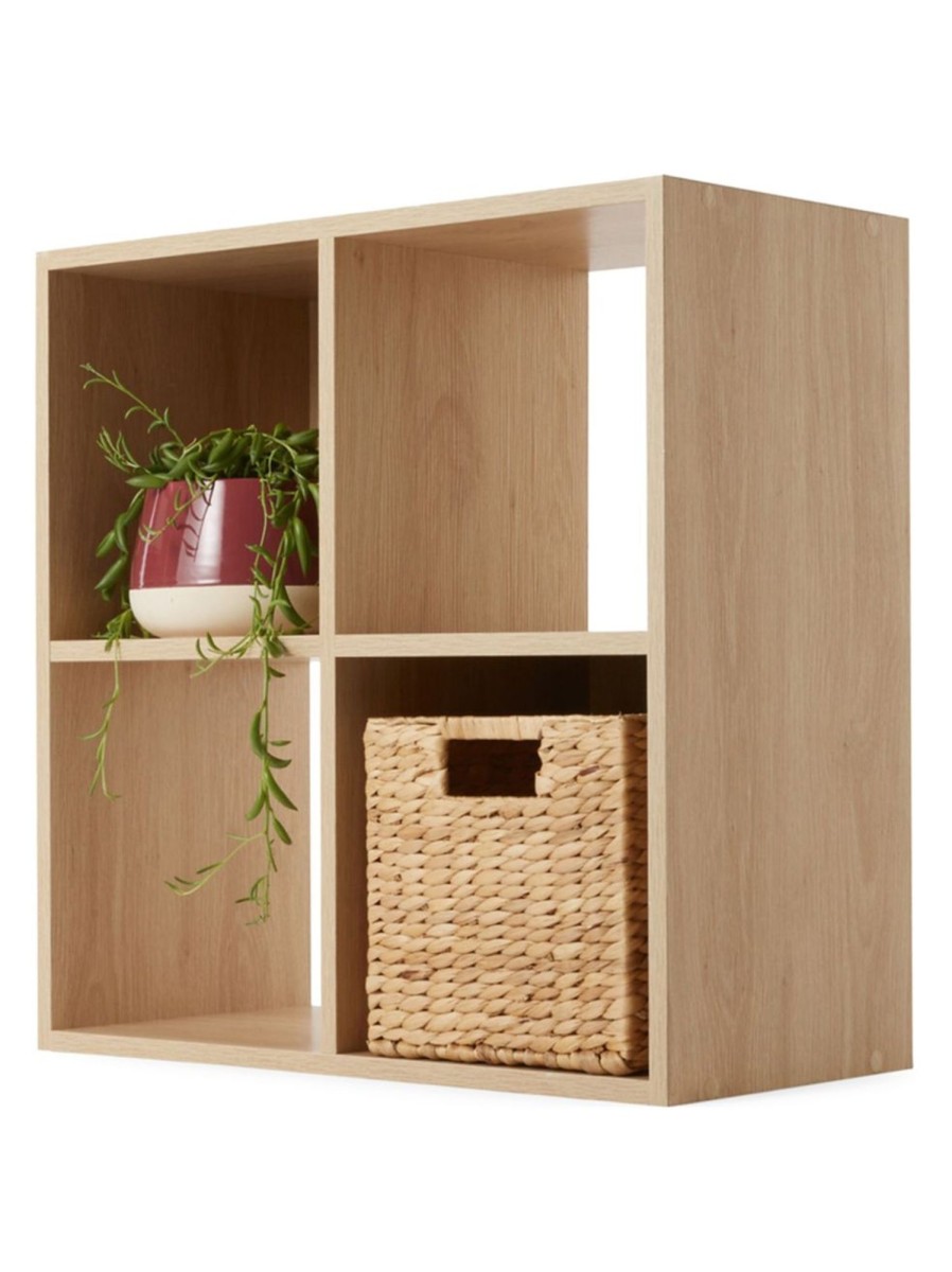 Home Living Anko Home Office Furniture | Oak-Look 4-Cube Unit