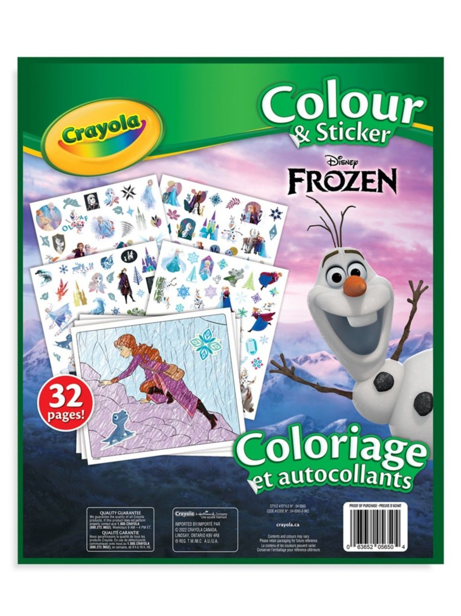 Toys Crayola Arts & Crafts | Frozen Colour And Sticker Book