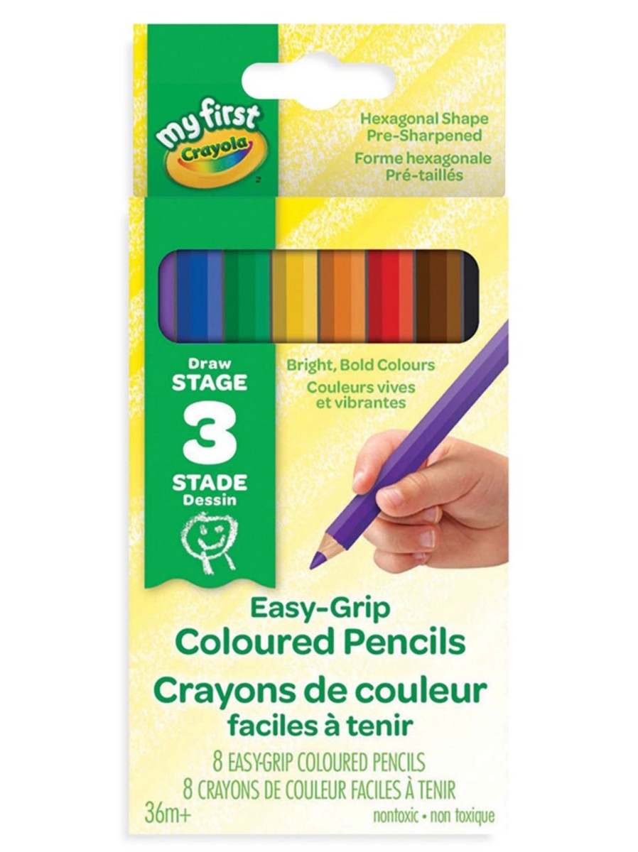 Toys Crayola Arts & Crafts | Young Artists -Piece Easy-Grip Coloured Pencil Set