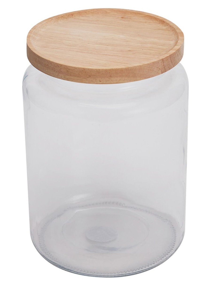 Home Living Anko Utensils & Organization | 4L Glass Jar With Wood Lid