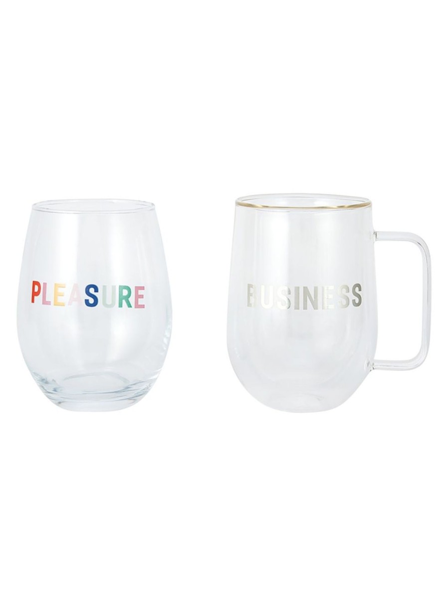 Home Living Anko Drinkware | Double Wall Mug & Wine Glass Set