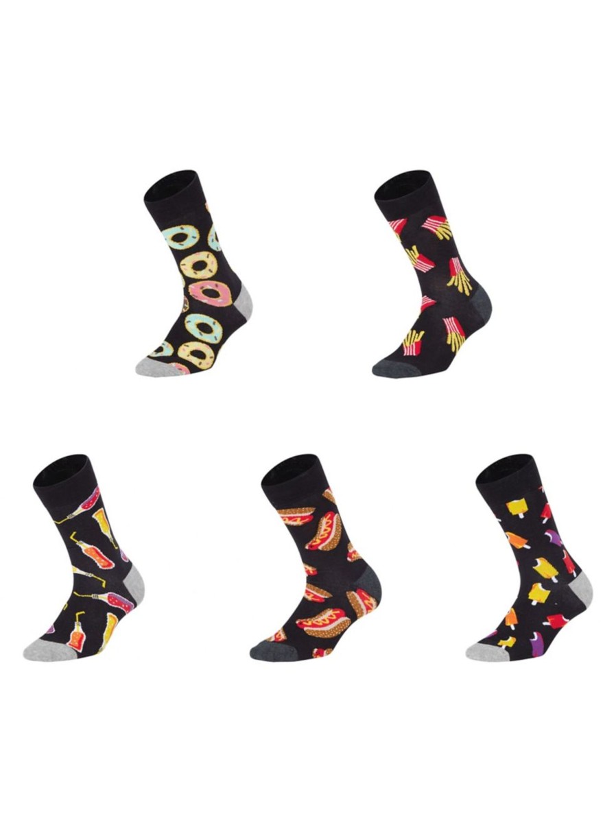 Men & Women Anko Underwear & Socks | Men'S 5-Pair Pattern Business Socks