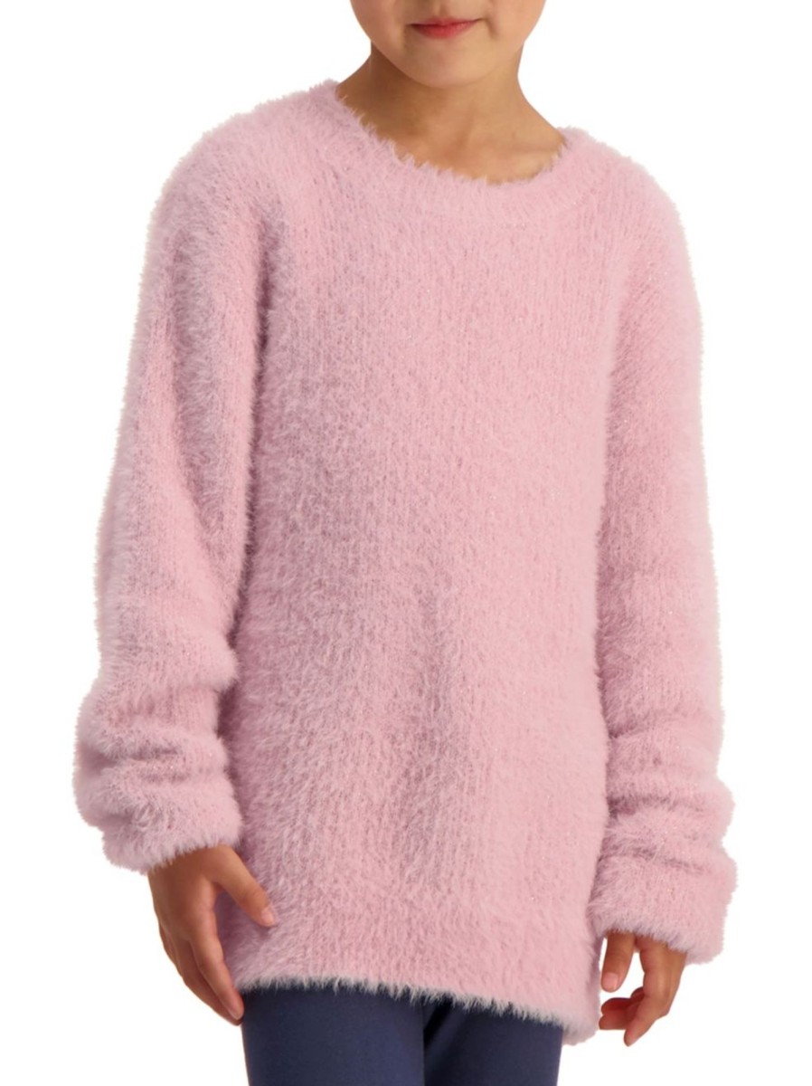 Kids & Baby Anko Toddler Girls | Little Girl'S Eyelash Sparkle Knit Sweater