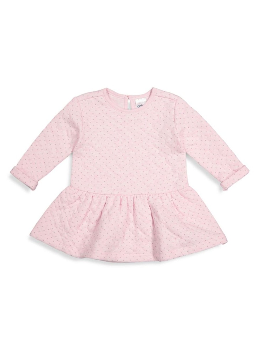 Kids & Baby Anko | Baby Girl'S Heart-Quilted Dot-Print Dress